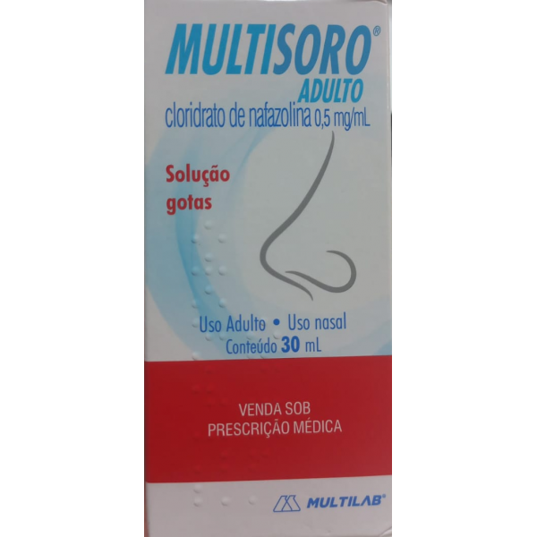 MULTISORO CLORIDRATO DE NAFAZOLINA 0,5MG/ML SOLUÇÃO NASAL ADULTO 30ML